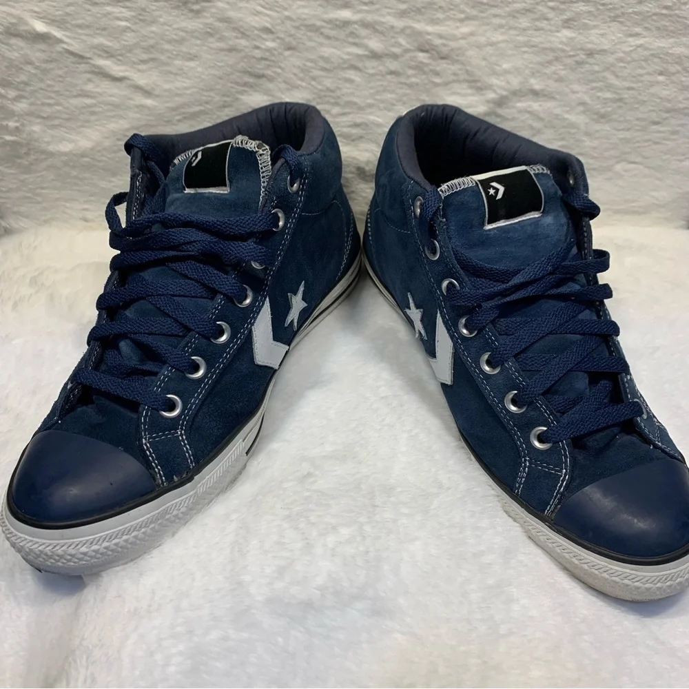 Converse All Star Kenny Anderson Mens Blue/White Mid Top Shoes Lace Up Size 11